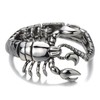 COOLSTEELANDBEYOND Mens Stainless Steel Large Scorpion Bangle Bracelet Silver Color