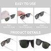 LAOKEAI 4 Pcs Clip On Sunglasses Oversized Polarised Clip On