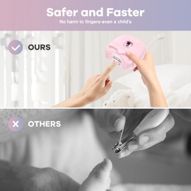 Electric Nail Clippers, Electric Automatic Nail Trimmer with 2 Speeds, Safe Manicure Nail Clippers for Adults, Children and Elderly