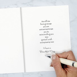 Current From Both of Us Roses Mother’s Day Greeting Card Set with White Envelopes, Happy Heartfelt Greetings for Any Mom, Godmother, Grandma, Wife, Sister, Friend, & Family, Large 5"x7" Cards