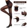 WAJIAFAR Black Sheer Tights 20D Control Top Pantyhose with Reinforced