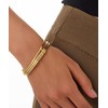 Aixsix Stackable Bangle Bracelets for Women 14K Gold Plated Triple
