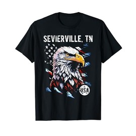Sevierville TN Patriotischer Adler, USA-Flagge, Vintage-Stil T-Shirt