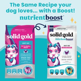 Solid Gold Solid Gold Small Breed Dry Dog Food - Grain Free & Gluten Free Made w/Real Chicken - High Fiber, Probiotic Dry Dog Food for Dogs - Nutrientboost - 11 LB Bag