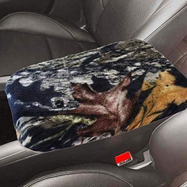 Car Console Covers Plus Handmade in USA Designed for Toyota Tacoma 2005-2023 Fleece Center Console Auto Armrest Cover Protector Mossy