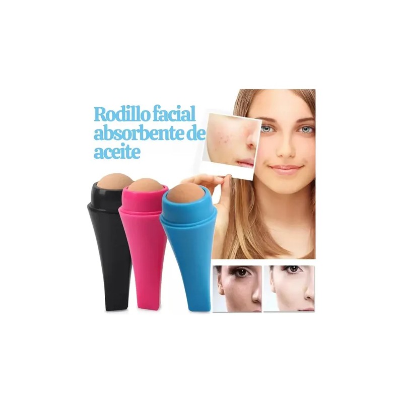 3pz Rodillo Piedra Volcánica Absorbe Grasa Facial Full