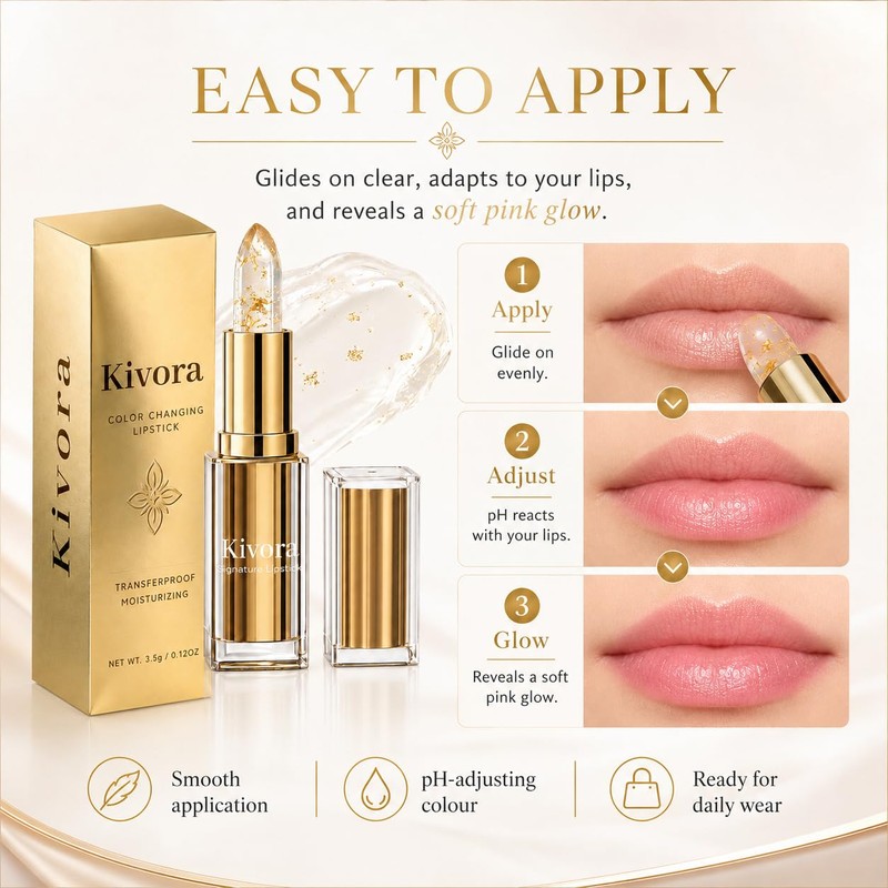 Kivora Lipstick for Older Women Kivora Colour Changing Lipstick