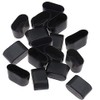 QKQB 107G Oval Chair Foot Cover Black, Acrylic, 15 x