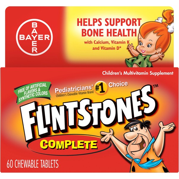 Flintstones Complet Size 60s Flintstones Complete Childrens Multivitamin Supplement Chewable Tabs 60ct