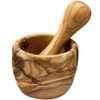 Berard Round Mortar/Pestle, 28 x 28 x 18 cm, Brown