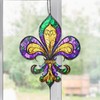 Louisiana Fleur De Lis Acrylic Suncatcher, Mardi Gras Fleur de