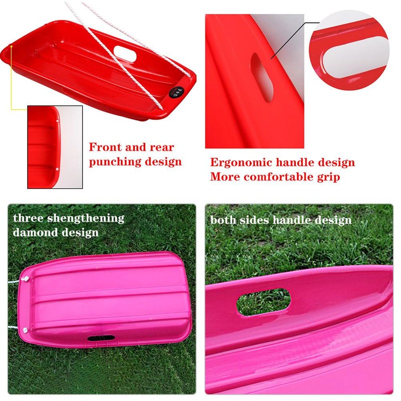 Plastic Winter Toboggan Snow Sled Thicken Durable Sleds for Kids
