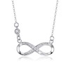 Lynwei Infinity Necklace for Women 925 Sterling Silver Infinity Opal
