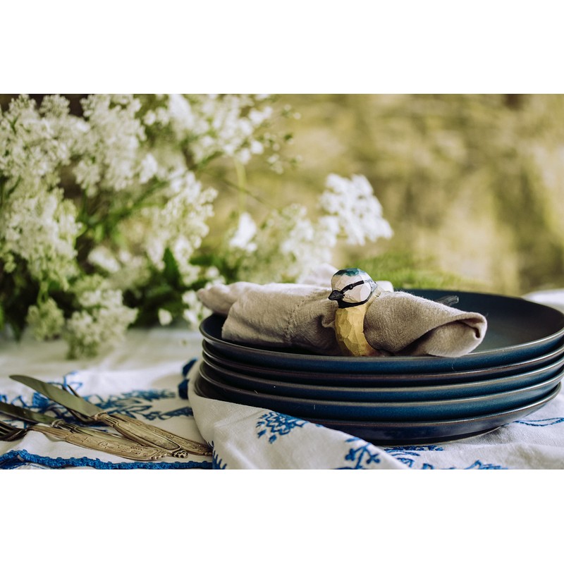 Wildlife Garden WG577 Blue Tit Napkin Ring - Hand Carved