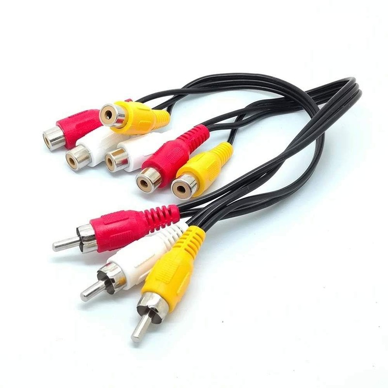 Lapetus 3 RCA Male Jack to 6 RCA Female Plug