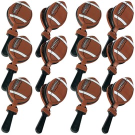 Fun Express Football Clappers (12 Pieces) Party Accessories, Homecoming, Cheer, Birthday Supplies