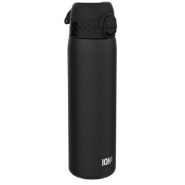 Ion8 Vacuum Insulated Steel Water Bottle, 500 ml/18 oz, Leak Proof, Easy to Open, Secure Lock, Dishwasher Safe, Fits Cup Holders, Carry Handle, Scratch Resistant, Metal Water Bottle, Blue