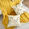 Tosleo Throw Pillow Covers Flower Embroidery 18 x 18 inch