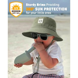 FURTALK Baby Sun Hat Smile Face Toddler Boys Girls Bucket Hat for Kids 0-5 Years