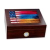 ExpressItBest Premium Desktop Humidor - Glass Top - Flag of
