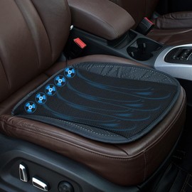 JSCARLIFE Universal Ventilated Car Seat Cushion with USB Interface Quick Cooling Three-Speed Adjustable Seat Cushion Suitable for All Car Seats, Home and Office Chairs (Style-A)