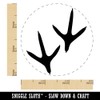 Chicken Footprints Tracks Chicken Egg Rubber Stamp - 3/4 Inch