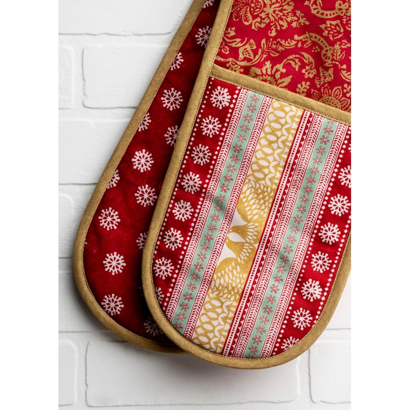 Maison d' Hermine Double Oven Mitts 100% Cotton 18cm x