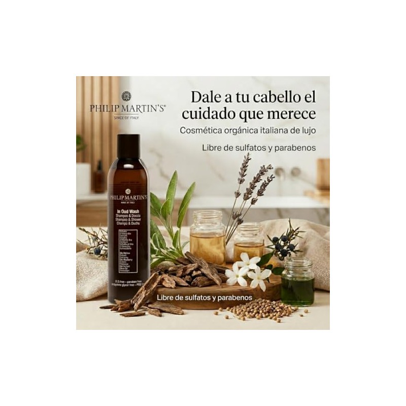 PHILIP MARTIN'S In Oud Wash Shampoo Purificador Profesional, Limpieza Profunda