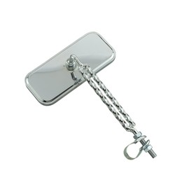 Fenix Cycles Rectangle Double Twisted Bike Mirror Chrome, (All Chrome/No Reflectors)