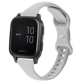 TUCOMO Slim Silicone Watch Bands Compatible with Garmin Venu SQ/Venu Sq 2, Thin Soft Narrow Sport Replacement Wristband Straps for Garmin Venu SQ Music/Venu Sq 2 Music