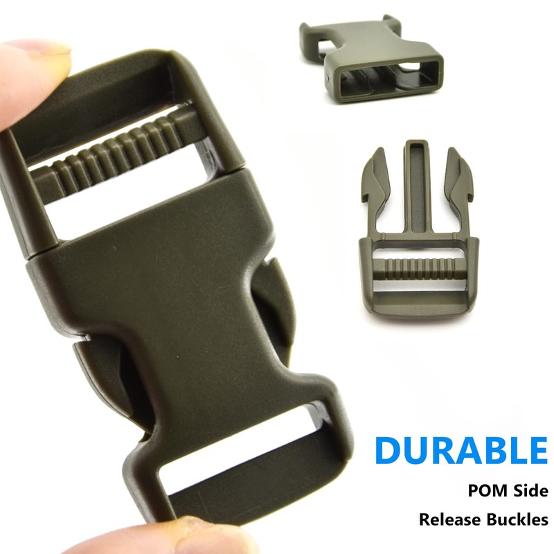 MELORDY 1 inch Buckles Straps Set with 10 Yards Nylon
