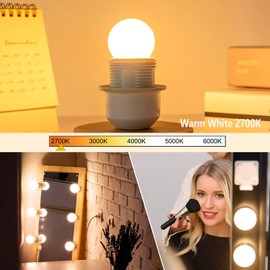 LDCHIUEN G40 Low Watt LED Light Bulbs 1.5W Soft Warm White 2700K G14 LED Globe Bulb 15 Watt Equivalent Lights Bulb E26, Night Light for Bathroom, Bedroom, 150 Lumen, 90+ Ra 120V 6Pack