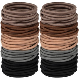 Hageolan Multy-Colored Hair Ties for Thick Hair, 120 PCS Large Hair Elastics, No Damage Ponytail Holders for Women, Men and Girls