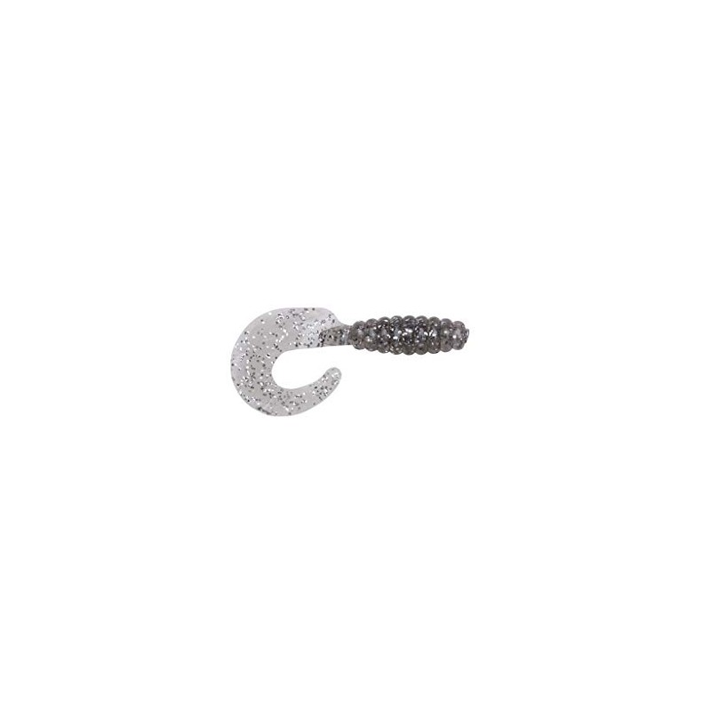 Yum Lures Grub Smoke Silver Flake, 2"