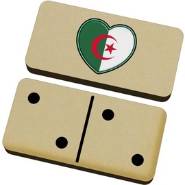 'Algeria Flag Heart' Domino Set & Box (DM00037385)