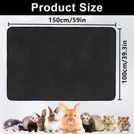Chingcoo Waterproof Pet Playpen Mat, Reusable Pet Urine Mat, Washable Care Mat for Rabbits, Rabbits, Ferrets and Other Small Animals (150 x 100 cm)
