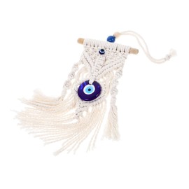 Ciieeo Bohemian Macrame Woven Tapestry Wall Hanging Decor Thread Pendant for Living Room Bedroom Room Unique Tassel Design for Cute Home Aesthetic