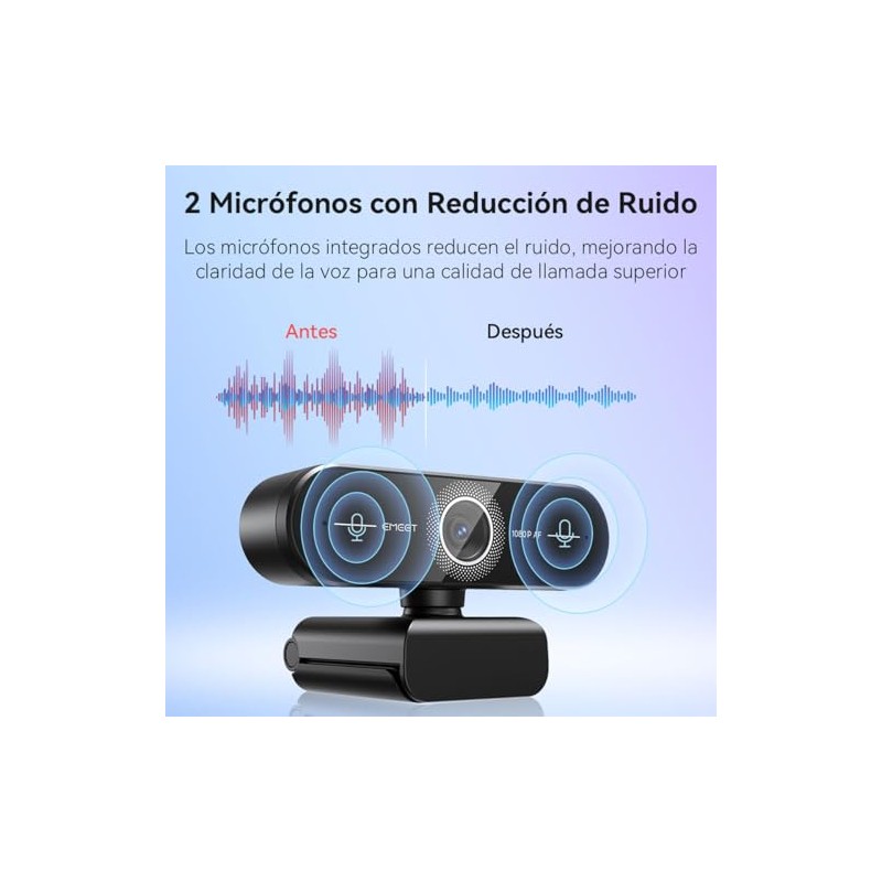 eMeet Cámara Web C60E AF 1080P para PC con Micrófono