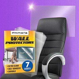 Primens: Película protectora de pared transparente, 7 hojas, 12x17 pulgadas, resistente a manchas y arañazos, para cocinas y oficinas, transparente