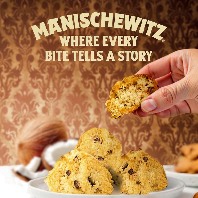 Manischewitz Chocolate Chip Macaroons, 10oz Resealable Bag, Gluten Free, Kosher