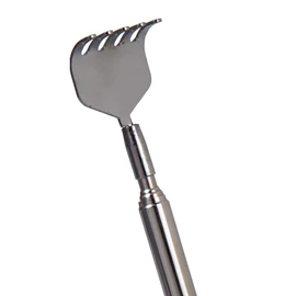 Bodico Telescopic Extendable Portable Metal Back Scratcher, 2.5 x 8 inches, Silver