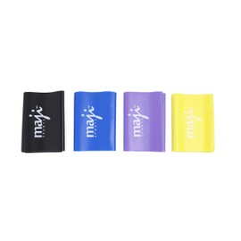 Maji Sports Full Body Exercise & Stretch Bands - Variable Resistance 4 Pack (Multi)