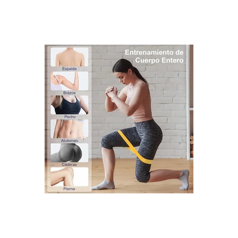 Ligas Resistencia 5 Bandas Elastica Pull Up Entrena En Casa