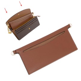 Lckaey purse insert Bag accessories kit- for Wallet Sarah bag, handbag inner bag organizer, 3015- brown
