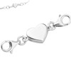 Kryoflare Sterling Silver Heart Jewelry Clasp, 925 Sterling Silver Double