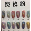 Nova Beauty Polvo Efecto Unicornio Holografico Para Uñas X 6