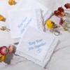 Something Blue Wedding Gift Embroidered Handkerchief for Bride Funny Happy