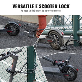 ROCKBROS Bicycle Lock Combination Lock U Shackle Lock with Cable, High Security Lock Made of Hardened Steel, Weatherproof Anti-Theft Accessories for E-Bike, Scooter, Motorcycle, Outdoor