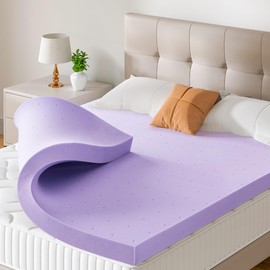 Twin Mattress Topper 2 Inch - High Density Firm Foam Bed Topper, CertiPUR-US Certified for Back Support & Pressure Relief, Purple