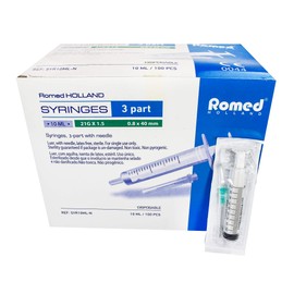 Medi-Inn Syringe Set for Hobby DIY 100 Pieces Sterile Set (Syringe Cannula) Sterile Packed (10 ml)